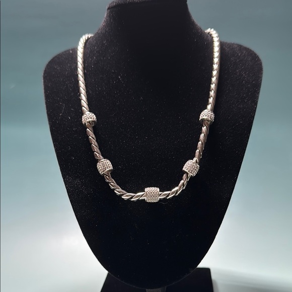 Brighton Meridian Necklace, Silver with Crystal Accents - Picture 1 of 15